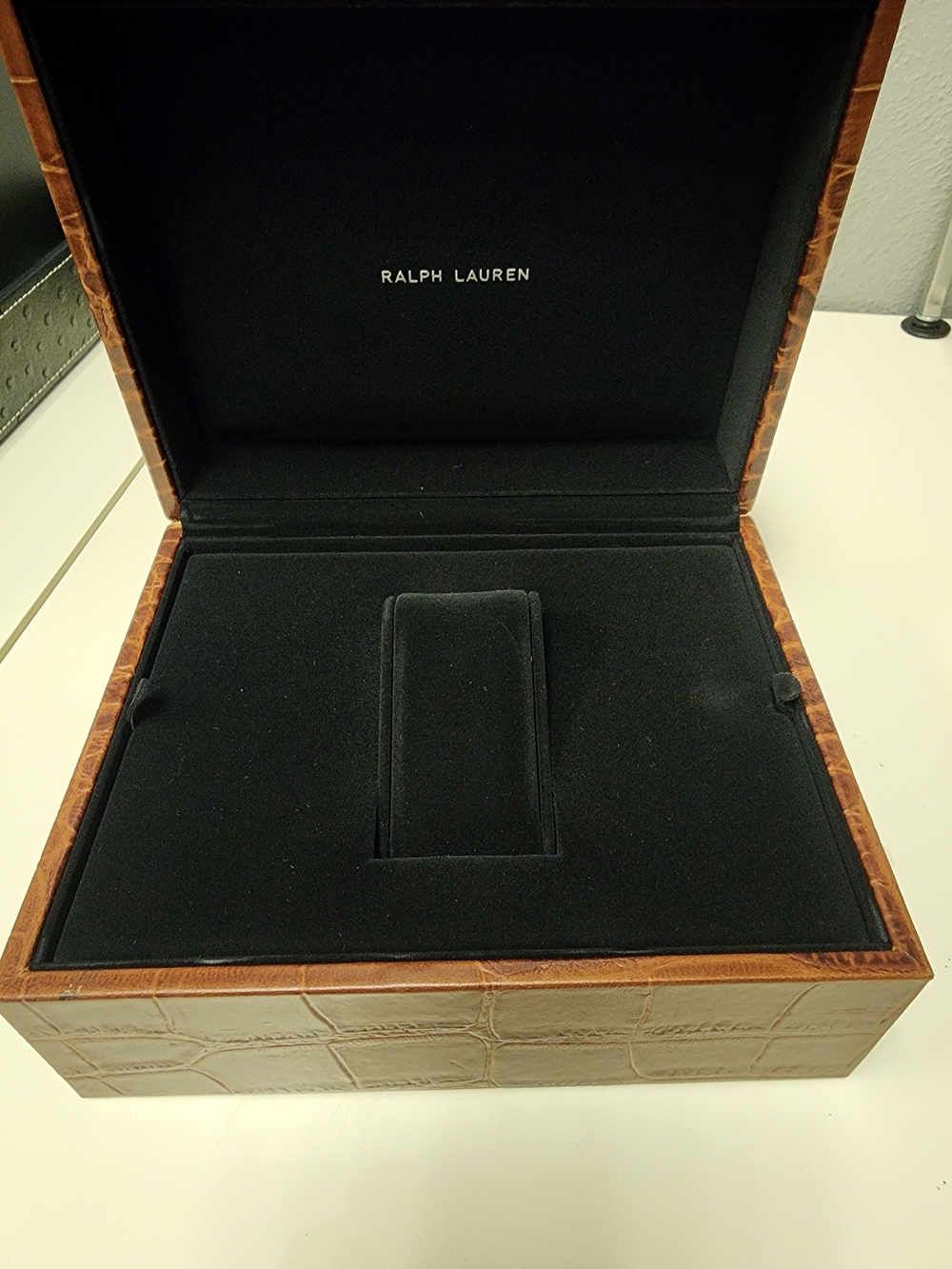 Ralph Lauren Black and Brown Watch Presentation Case